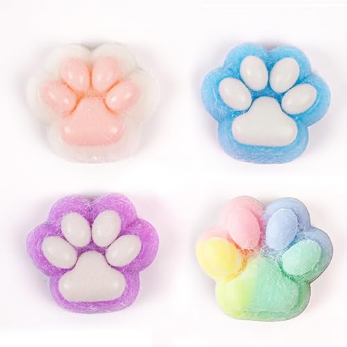 AYNKH Taba Squishy Katzenpfoten, langsamer Rückprall, FuFu Squishy, langsamer Rückprall, weiche und niedliche Katzenpfote, Spielzeug zum Zusammendrücken für Kinder und Erwachsene, 4 Stück AYNKH Taba Squishy Katzenpfoten, langsamer Rückprall, FuFu Squishy, langsamer Rückprall, weiche und niedliche Katzenpfote, Spielzeug zum Zusammendrücken für Kinder und Erwachsene, 4 Stück von AYNKH
