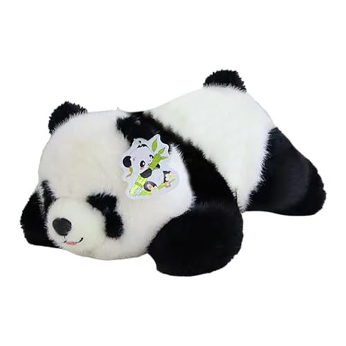 AYOrpeg Plüsch Panda Figur Süßes Sanftes Kuschelweiche Panda Figur Reizendes Kuscheltier Liegt Auf Dem Boden (A, One Size) von AYOrpeg