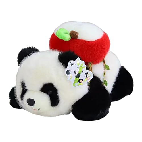 AYOrpeg Plüsch Panda Figur Süßes Sanftes Kuschelweiche Panda Figur Reizendes Kuscheltier Liegt Auf Dem Boden (D, One Size) von AYOrpeg
