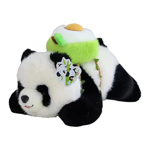 AYOrpeg Plüsch Panda Figur Süßes Sanftes Kuschelweiche Panda Figur Reizendes Kuscheltier Liegt Auf Dem Boden (E, One Size) von AYOrpeg