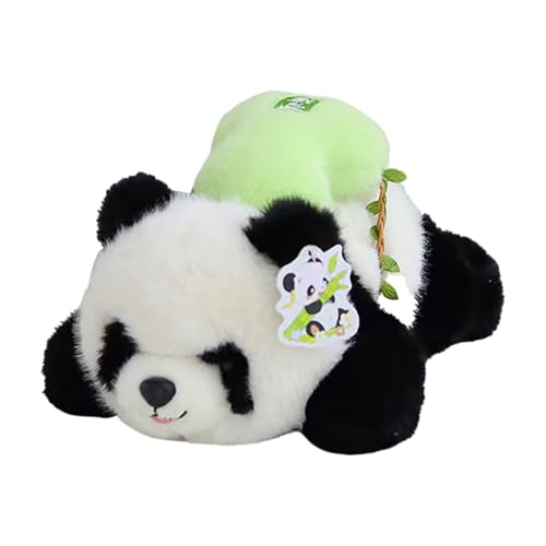 AYOrpeg Plüsch Panda Figur Süßes Sanftes Kuschelweiche Panda Figur Reizendes Kuscheltier Liegt Auf Dem Boden (F, One Size) von AYOrpeg
