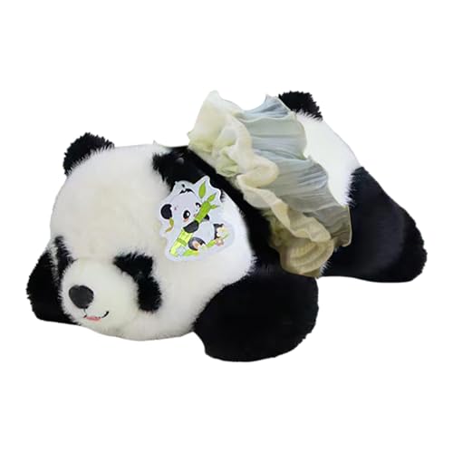 AYOrpeg Plüsch Panda Figur Süßes Sanftes Kuschelweiche Panda Figur Reizendes Kuscheltier Liegt Auf Dem Boden (G, One Size) von AYOrpeg