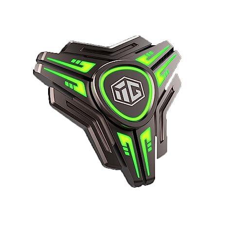 AYUNJIE Anti-Angst leuchtende Fidget Hand Spinner, Fokus Finger Spinning Spielzeug Relieving Stress Langeweile ADHS Autismus, solide Metall Fidget Sensorik Spielzeug (C,Grün) von AYUNJIE