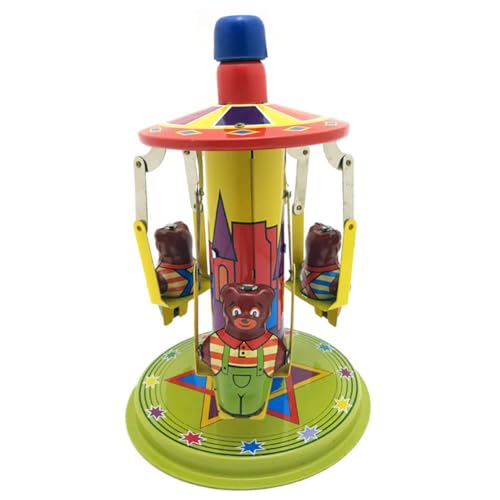AYUNJIE Aufziehspielzeug MM101 Happy Turntable Blechspielzeug Blatt Rotierendes Raumschiff Kreatives Geschenk Eisenblech Spielzeug Eltern-Kind-Interaktion von AYUNJIE