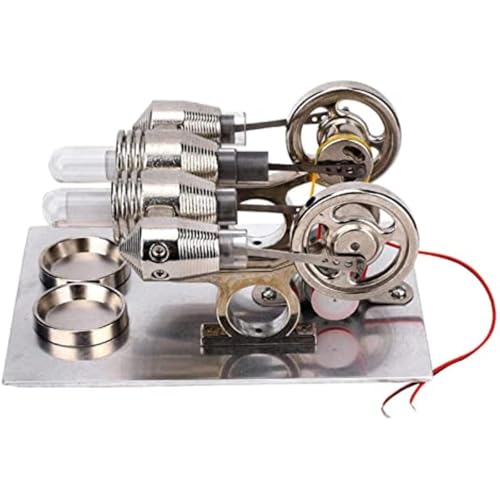 AYUNJIE Bequemer praktischer Stirlingmotor 4 Zylinder für Kinder für physikalisches/mechanisches Lernen für Lehrer Demonstration Requisiten AYUNJIE Bequemer praktischer Stirlingmotor 4 Zylinder für Kinder für physikalisches/mechanisches Lernen für Lehrer Demonstration Requisiten von AYUNJIE