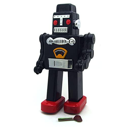 AYUNJIE Blechspielzeug Aufziehspielzeug MS360 Roboter Kreative Geschenke Nostalgischer Vintage Sammlerstück Kindergeschenk für Jungen Mädchen Eltern-Kind-Interaktion (Schwarz) von AYUNJIE