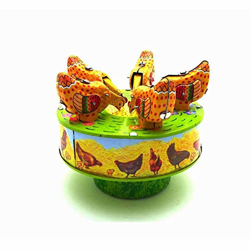 AYUNJIE Blechspielzeug MS483 Huhn picken Reis Retro Wind Up Spielzeug Nostalgisches Thema Personalisierte Ornamente Kreative Vintage Geschenke von AYUNJIE