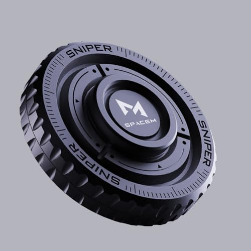 AYUNJIE Fidgets Spielzeug Edelstahl Metall Hand Spinner EDC Reducer, Anti-Angst Finger Spinner Sensory Stress ADHD Relief, Geschenk für Kinder und Erwachsene (Schwarz) von AYUNJIE