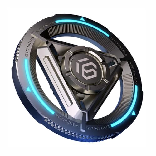AYUNJIE Finger Hand Spinners Spielzeug, Metall Fidget Spinner Sensory Toys mit leuchtendem Licht, EDC Dekompression Spielzeug Autismus Sensory Spinner Geschenke für Erwachsene Kinder (B,Blau) von AYUNJIE