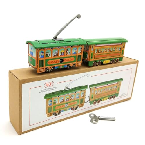 AYUNJIE Kids Tin Toy MS515 Double-Section Tram Wind Up Toy Personalisierte Dekorationen Sammlergeschenk Eltern-Kind-Interaktion AYUNJIE Kids Tin Toy MS515 Double-Section Tram Wind Up Toy Personalisierte Dekorationen Sammlergeschenk Eltern-Kind-Interaktion von AYUNJIE