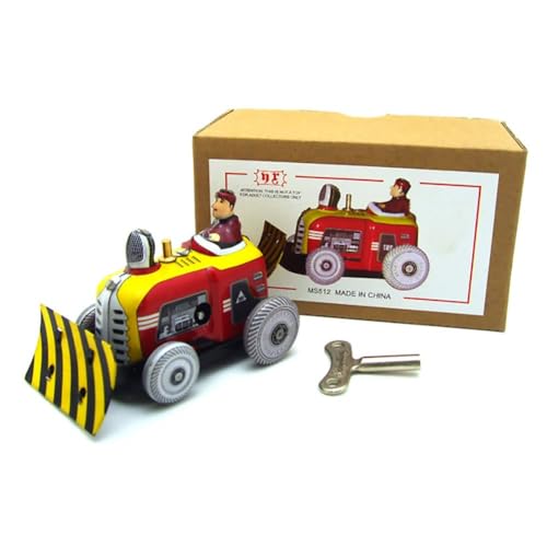 AYUNJIE Kinder Zinn Spielzeug Vintage MS512 Kleine Bulldozer Personalisierte Dekorationen Uhrwerk Spielzeug Kreative Requisiten Sammlerstück Geschenk von AYUNJIE