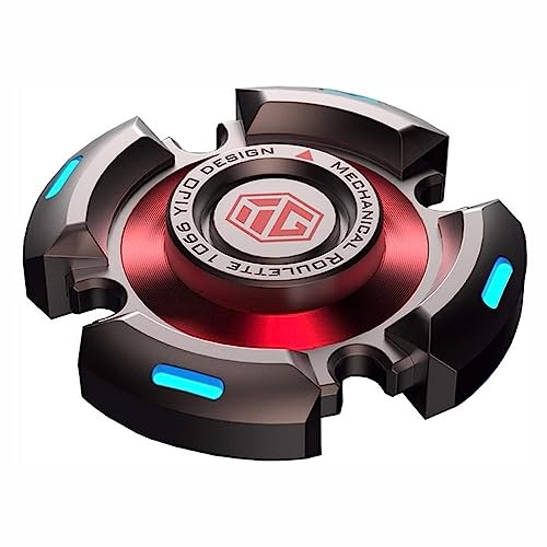 AYUNJIE Metall Finger Hand Spinners Sensorik Spielzeug mit leuchtenden Licht, Stress Angst ADHD Relief Fidget Spielzeug, Autismus Sensory Fidget Spinner Geschenke (C,Grau) von AYUNJIE