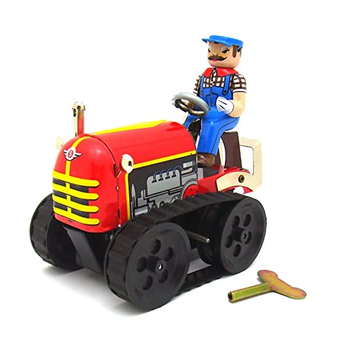 AYUNJIE Retro MS356 Traktor Wind Up Spielzeug Zinn Spielzeug Kreative Ornamente Fotografie Requisiten Vintage Sammlerstück Kinder Geschenk für Jungen Mädchen Eltern-Kind-Interaktion von AYUNJIE