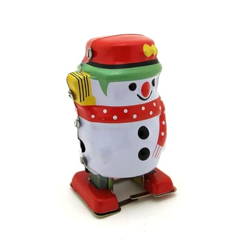 AYUNJIE Retro Wind Up Toy MS253 Schneemann Roboter Erwachsene Zinn Spielzeug Kreative Vintage Sammlerstück Kinder Geschenk für Jungen Mädchen von AYUNJIE