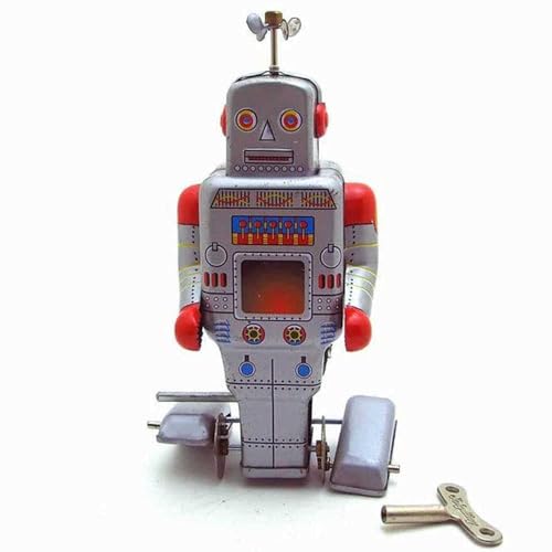 AYUNJIE Square Robot Wind-Up Toy MS372 Tin Toys Ornaments Vintage Collectible Kids Gift for Boys Girls Parent-Child Interaction AYUNJIE Square Robot Wind-Up Toy MS372 Tin Toys Ornaments Vintage Collectible Kids Gift for Boys Girls Parent-Child Interaction von AYUNJIE