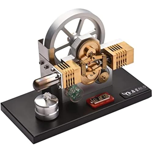 AYUNJIE Stirlingmotor Modellbausatz, Heißluft Stirlingmotor Motormodell Schwungrad Design Vollmetall Physik Wissenschaft Experiment DIY AYUNJIE Stirlingmotor Modellbausatz, Heißluft Stirlingmotor Motormodell Schwungrad Design Vollmetall Physik Wissenschaft Experiment DIY von AYUNJIE