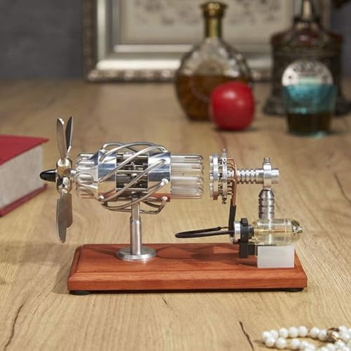 AYUNJIE Swashplate Stirling Motor Modell Stirling Interne Verbrennung Motor Wissenschaft Lehre Geburtstag Geschenk Büro Dekoration Spielzeug, Physikalische Experiment (Quarzglas) von AYUNJIE