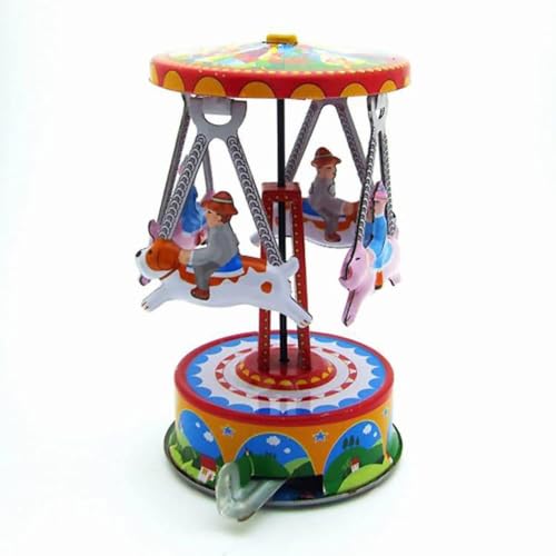 AYUNJIE Tin Toy Retro Wind-up Toy MF356 Karussell Nostalgic Themed Vintage Sammlerstück Geschenk für Jungen Mädchen Eltern-Kind-Interaktion AYUNJIE Tin Toy Retro Wind-up Toy MF356 Karussell Nostalgic Themed Vintage Sammlerstück Geschenk für Jungen Mädchen Eltern-Kind-Interaktion von AYUNJIE