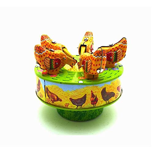 AYUNJIE Tin Toys MS483 Huhn picken Reis Retro Wind Up Spielzeug Nostalgisches Thema personalisierte Ornamente von AYUNJIE