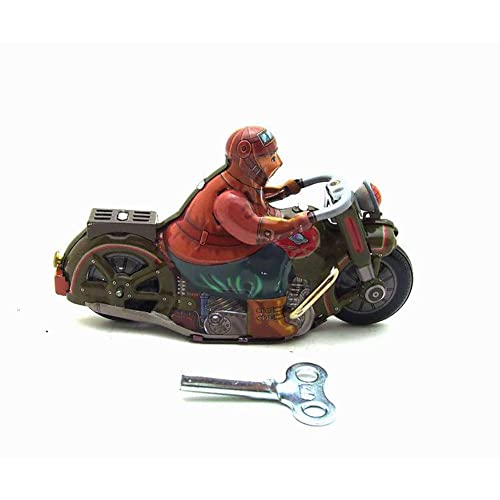 AYUNJIE Wind Up Toy MS448 Motorrad Zinn Spielzeug Nostalgisches Thema Persönlichkeit Dekoration Kreatives Geschenk Vintage Sammlerstück Kinder Geschenk von AYUNJIE
