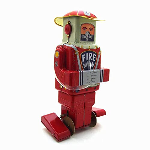 AYUNJIE Wind Up Toy MS652 Feuerwehrroboter Blechspielzeug Kreativ Vintage Sammlerstück Kinder Geschenk für Jungen Mädchen Eltern-Kind-Interaktion AYUNJIE Wind Up Toy MS652 Feuerwehrroboter Blechspielzeug Kreativ Vintage Sammlerstück Kinder Geschenk für Jungen Mädchen Eltern-Kind-Interaktion von AYUNJIE