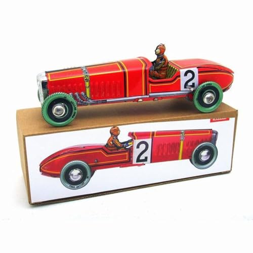 AYUNJIE Wind Up Toy MS808 Spanisch Rot Rennwagen Zinn Spielzeug Post-80s Nostalgische Kinder Geschenk für Jungen Mädchen Eltern-Kind-Interaktion von AYUNJIE