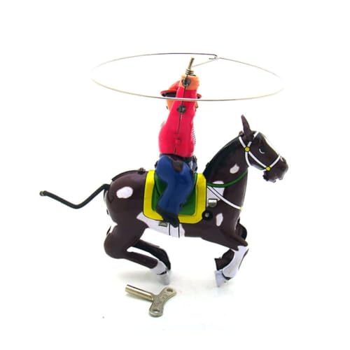 AYUNJIE Wind-Up Toy Tin Toy MS418 Cowboy mit Peitsche Vintage Sammlerstück Nostalgisches Thema Personalisierte Dekoration Kreatives Geschenk von AYUNJIE