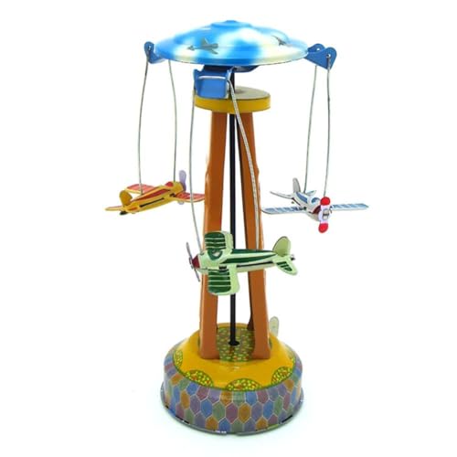 AYUNJIE Wind-up Toys MM262 Single Wing Rotary Aircraft Tin Toy Retro Ornaments Kids Gift for Boys Girls Parent-Child Interaction AYUNJIE Wind-up Toys MM262 Single Wing Rotary Aircraft Tin Toy Retro Ornaments Kids Gift for Boys Girls Parent-Child Interaction von AYUNJIE