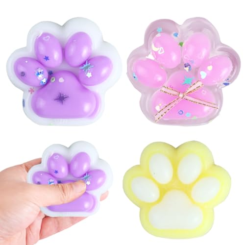 3er Pack Taba Squishy Cat, Squishy Toy Squishy Cat Paw, Fufu Squishy for Stress Relief, Squeeze Toy Squishy Paw, Cute Soft Cat Paws, Squeeze Toy, Cat Paws Squishy for Children Adults von AYVRUOP