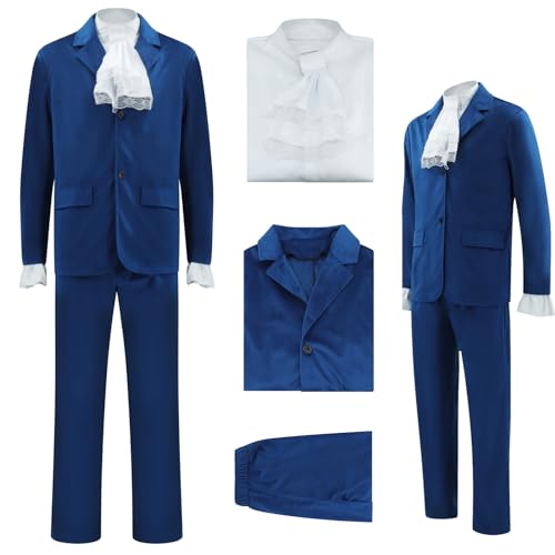 AYYOHON Austin 60er Jahre Spionage Swinger Kostüm Powers Groovy Kostüme für Herren Halloween Kostüme Anzug Party Velours Cosplay Outfit L AYYOHON Austin 60er Jahre Spionage Swinger Kostüm Powers Groovy Kostüme für Herren Halloween Kostüme Anzug Party Velours Cosplay Outfit L von AYYOHON