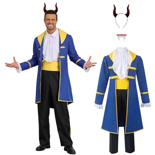 AYYOHON Biest Kostüm Beauty Belle Cosplay Prinzessin Kleid Dan Steven Uniform Halloween Prinz Kostüm Männer Aristokrat M AYYOHON Biest Kostüm Beauty Belle Cosplay Prinzessin Kleid Dan Steven Uniform Halloween Prinz Kostüm Männer Aristokrat M von AYYOHON