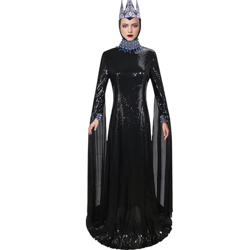 AYYOHON Böse Königin Kostüm Frauen Prinzessin Schnee Stiefmutter Cosplay Outfits Erwachsene Halloween Königin Kostüm Kleid 2XL von AYYOHON