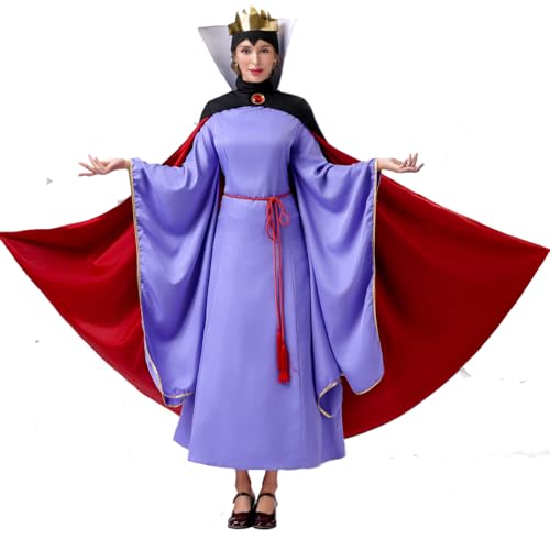 AYYOHON Böse Königin Kostüm Frauen Prinzessin Schnee Stiefmutter Cosplay Outfits Erwachsene Halloween Königin Kostüm Kleid S von AYYOHON