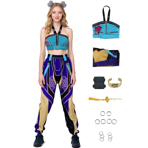 AYYOHON Dämonenjäger Kostüm Frauen Rumi Mira Zoey Cosplay Outfits Popsänger Rollenspiel Halloween Anzug Performance Uniform 3XL von AYYOHON