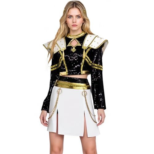 AYYOHON Dämonenjäger Kostüm Frauen Rumi Mira Zoey Cosplay Outfits Popsänger Rollenspiel Halloween Anzug Performance Uniform XL AYYOHON Dämonenjäger Kostüm Frauen Rumi Mira Zoey Cosplay Outfits Popsänger Rollenspiel Halloween Anzug Performance Uniform XL von AYYOHON