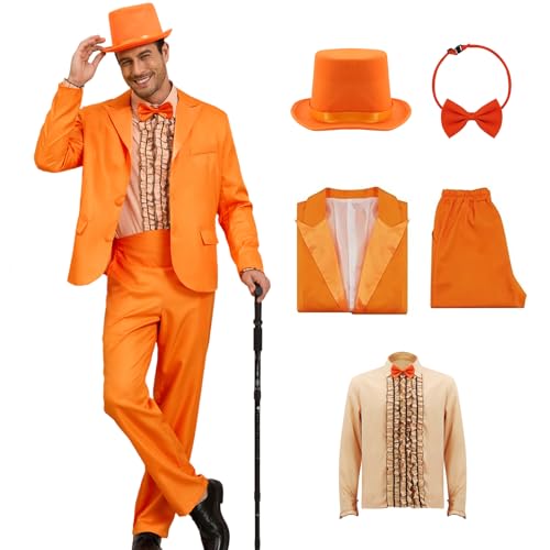 AYYOHON Dumber Smoking Dumb Fun Suits Kostüme 80er 90er Smoking für Herren Halloween Abschlussball Party Kostüm Lloyd Harry Cosplay M AYYOHON Dumber Smoking Dumb Fun Suits Kostüme 80er 90er Smoking für Herren Halloween Abschlussball Party Kostüm Lloyd Harry Cosplay M von AYYOHON