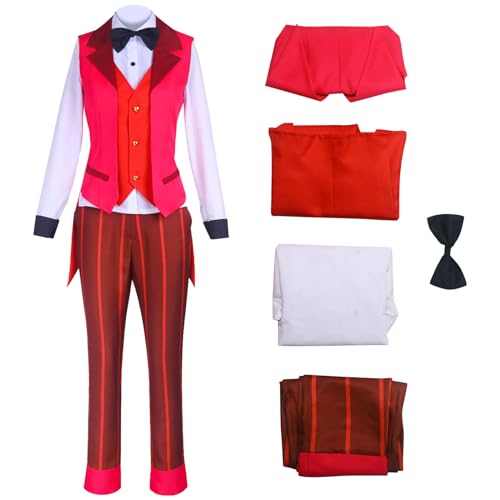 AYYOHON Elizabeth Hazbin Elizabeth Cosplay-Kostüm, Uniformjacke, Weste, Hemd, Hose, Set mit Fliege, Halloween-Party-Outfit, Größe XS von AYYOHON