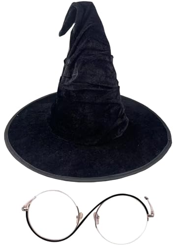 AYYOHON Elphaba-Hut für Erwachsene, Brille, Hexenkostüm, Zubehör, böse Hexe, Film, Cosplay, Outfits, Requisiten, Brillen, Kopfbedeckung AYYOHON Elphaba-Hut für Erwachsene, Brille, Hexenkostüm, Zubehör, böse Hexe, Film, Cosplay, Outfits, Requisiten, Brillen, Kopfbedeckung von AYYOHON