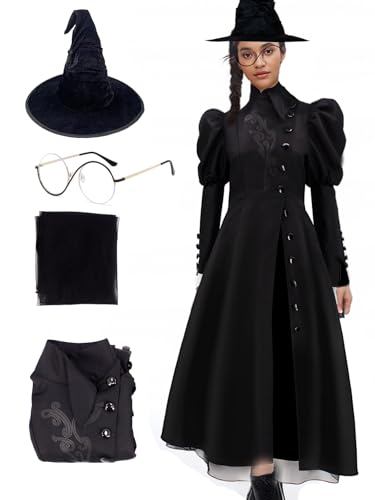 AYYOHON Elphaba-Kostüm für Erwachsene, Hexenkostüm, Damen, Cosplay, Elphaba, Hexenhut, Film, Halloween-Kostüme, Fasching, Größe L AYYOHON Elphaba-Kostüm für Erwachsene, Hexenkostüm, Damen, Cosplay, Elphaba, Hexenhut, Film, Halloween-Kostüme, Fasching, Größe L von AYYOHON