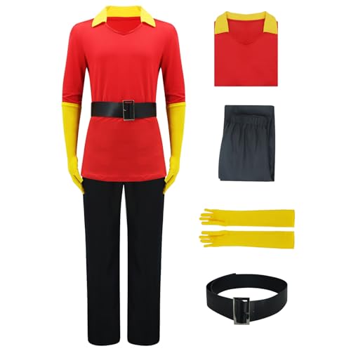 AYYOHON Gaston-Kostüm für Herren, Gaston-Kostüm, Hose, Outfits mit Gürtel, Handschuhen, Halloween, Jäger, Cosplay, Uniformen, Größe M AYYOHON Gaston-Kostüm für Herren, Gaston-Kostüm, Hose, Outfits mit Gürtel, Handschuhen, Halloween, Jäger, Cosplay, Uniformen, Größe M von AYYOHON