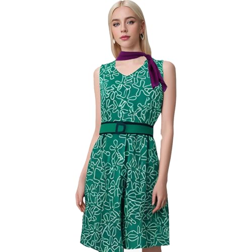 AYYOHON Joy Kostüm für Damen, Ekel, grünes Kleid, Emotionen, Cartoon, Film, Halloween, Cosplay, Gelbes Skaterkleid, Größe M AYYOHON Joy Kostüm für Damen, Ekel, grünes Kleid, Emotionen, Cartoon, Film, Halloween, Cosplay, Gelbes Skaterkleid, Größe M von AYYOHON
