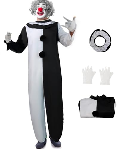AYYOHON Karnevalskostüm für Erwachsene Herren Mime Kostüme Karneval Zirkus Halloween Dress Up From Art The Clown Show Party Set XL AYYOHON Karnevalskostüm für Erwachsene Herren Mime Kostüme Karneval Zirkus Halloween Dress Up From Art The Clown Show Party Set XL von AYYOHON