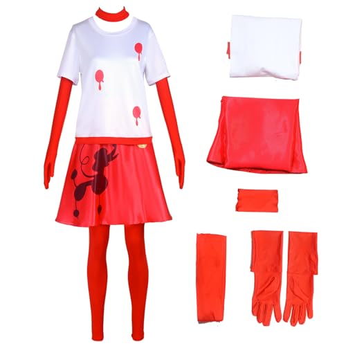 AYYOHON Nifty Hazbin Cosplay Kostüm Hotel Anime Cosplay Niffty Maid Dress Outfit mit Handschuhen Halloween Karneval Comic Anzug M von AYYOHON
