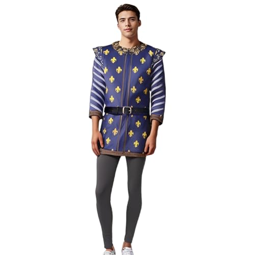 AYYOHON Prinz Kostüm Erwachsene Prinz Charming Fortuna Kostüm Halloween Cosplay Mittelalter Kostüme Verkleidung Deluxe Set 3XL von AYYOHON