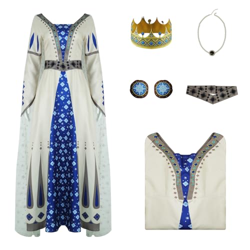 AYYOHON Queen Amaya Kostüm Erwachsene Königin Kleid mit Krone Halskette Halloween Cosplay Outfits 3XL von AYYOHON