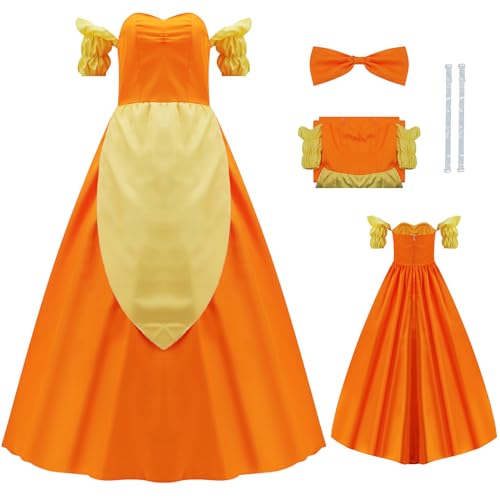 AYYOHON The Bimbettes Cosplay Kostüm Claudette Laurette Paulette Kleid Schulterfrei Prinzessin Ballkleid für Erwachsene Halloween M von AYYOHON