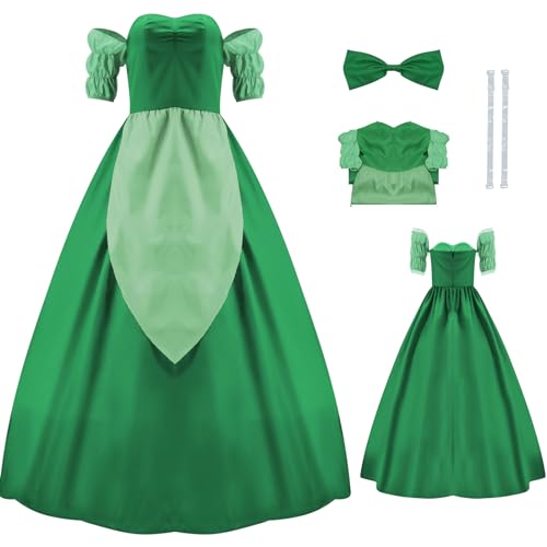 AYYOHON The Bimbettes Cosplay Kostüm Claudette Laurette Paulette Kleid Schulterfrei Prinzessin Ballkleid für Erwachsene Halloween XL von AYYOHON
