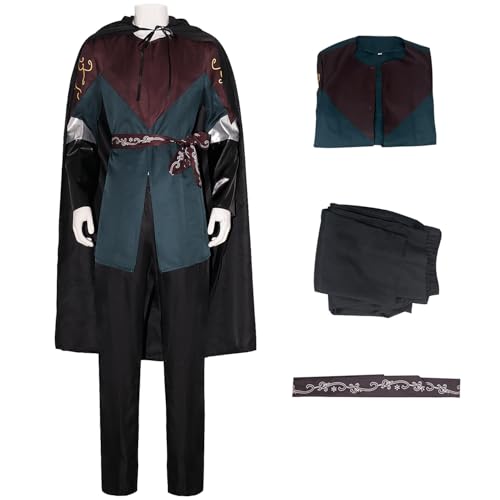 AYYOHON Thranduil Kostüm Herren Der Elfenkönig Halloween Cosplay Outfit Mittelalterlicher Krieger Umhang Set für Erwachsene 2XL AYYOHON Thranduil Kostüm Herren Der Elfenkönig Halloween Cosplay Outfit Mittelalterlicher Krieger Umhang Set für Erwachsene 2XL von AYYOHON
