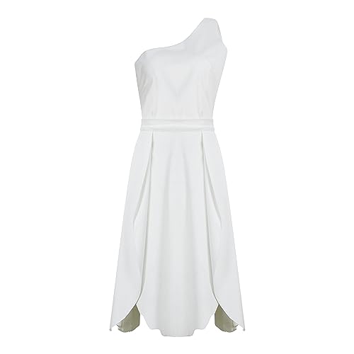 AYYOHON Wilma-Kostüm für Damen, Einheitsgröße, Weiß, für Erwachsene, Halloween, Höhlenfrau, Cosplay-Kleid, Größe 3XL von AYYOHON