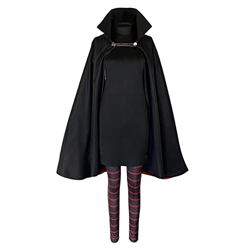 AYYOHON Damen Hotel Vampir Mavis Kostüm Kleid und Leggings mit Umhang Cosplay Outfits Halloween Anzug XL AYYOHON Damen Hotel Vampir Mavis Kostüm Kleid und Leggings mit Umhang Cosplay Outfits Halloween Anzug XL von AYYOHON
